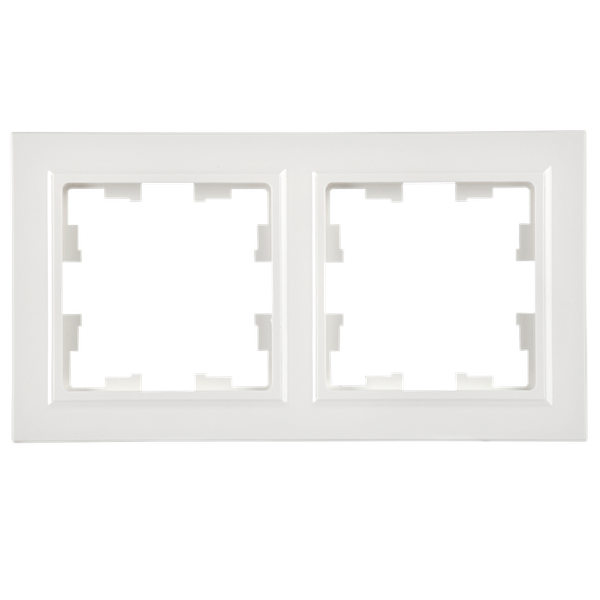 Изображение товара Рамка для выключателей и розеток IEK Brite BR-M22-K01 (белый, 2 поста)