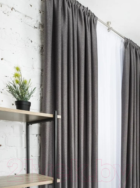 Изображение товара Штора Модный текстиль 112MT391019-1 (250x150, темно-серый)