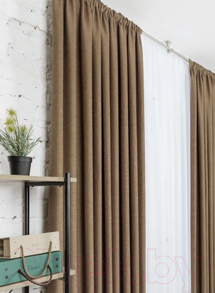 Изображение товара Комплект штор Модный текстиль 112MT391028 (250x150, 2шт, шоколадный)