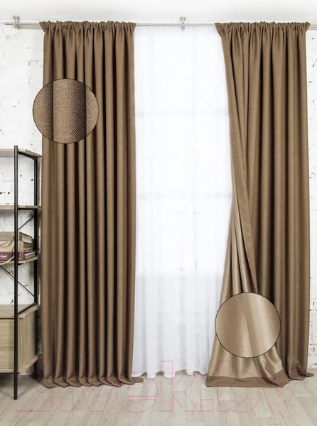 Изображение товара Комплект штор Модный текстиль 112MT391028 (250x150, 2шт, шоколадный)