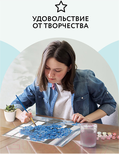 Изображение товара Картина по номерам Три совы Гортензия / КК_44073