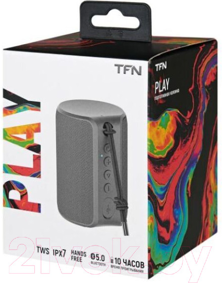 Изображение товара Портативная колонка TFN TWS Play / TFN-BS04-01GR (серый)