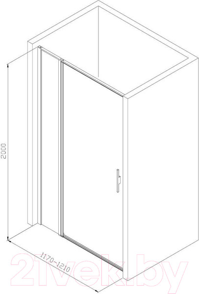 Изображение товара Душевая дверь Allen Brau Priority 3.31033.BBA / 294062