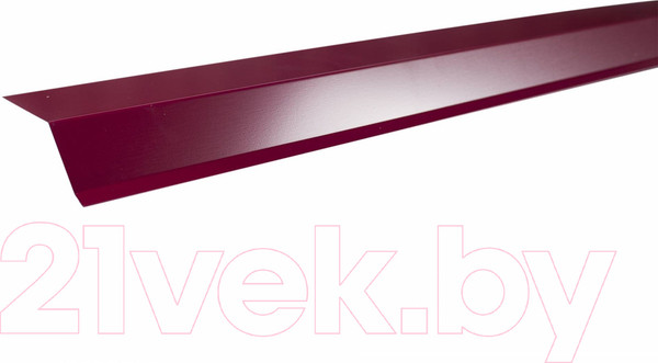 Изображение товара Планка карнизная Технониколь Для гибкой черепицы 75x50x5x2000 RAL 3005 (красный)