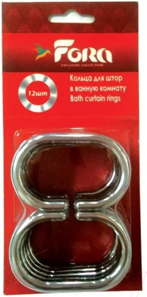Изображение товара Кольца для шторки FORA К14 (12шт, хром)