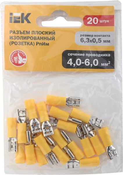 Изображение товара Разъем плоский IEK Рпим / URM10-4-006-D34-7