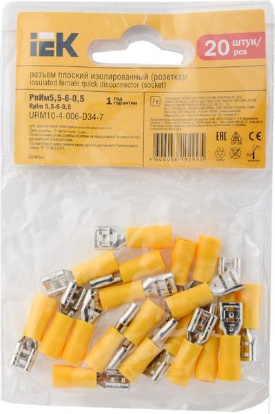 Изображение товара Разъем плоский IEK Рпим / URM10-4-006-D34-7