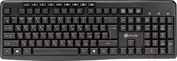 Изображение товара Комплект клавиатура и мышь Оклик 225M (черный)