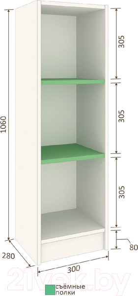 Изображение товара Стеллаж Кортекс-мебель Бинго 30x106 (дуб монтерей)