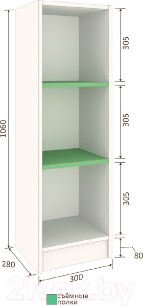 Изображение товара Стеллаж Кортекс-мебель Бинго 30x106 (дуб сонома)