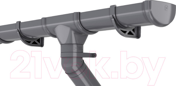 Изображение товара Колено трубы водосточной Технониколь Оптима 135 градусов / 066397 (серый)