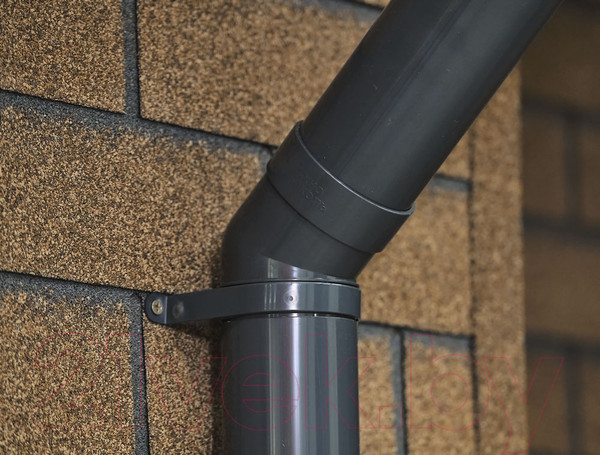 Изображение товара Колено трубы водосточной Технониколь Оптима 135 градусов / 066397 (серый)