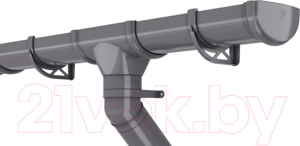 Изображение товара Слив трубы водосточной Технониколь Оптима 066401 (серый)
