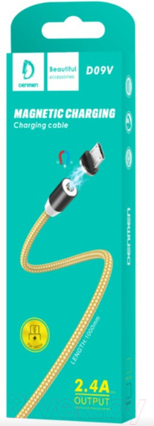 Изображение товара Кабель Denmen D09V Micro (1м, золото)