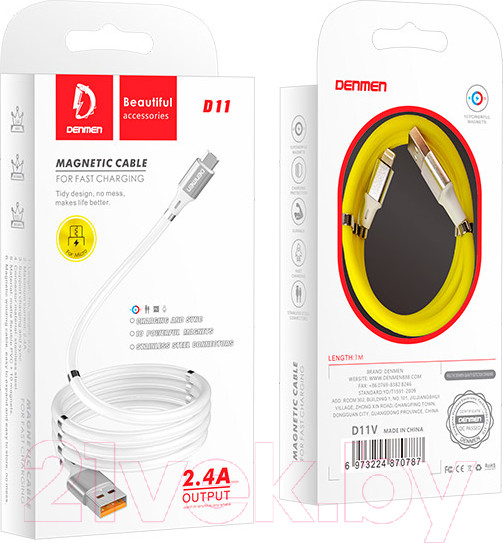 Изображение товара Кабель Denmen D11T Type-C (1м, черный)