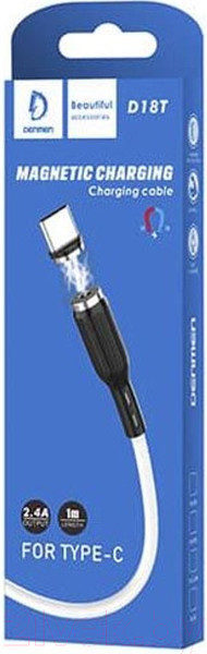 Изображение товара Кабель Denmen D18T Type-C (1м, белый)