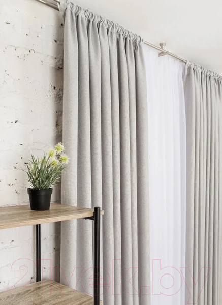 Изображение товара Комплект штор Модный текстиль 112MT222627 (260x200, 2шт, светло-серый)