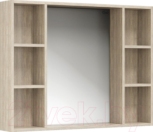 Изображение товара Шкаф с зеркалом для ванной Onika Тимбер Универсальный 100.00 / 210017 (дуб сонома)