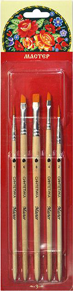 Изображение товара Набор кистей Художественные материалы Мастер-3 Жостово C-6960 (5шт)