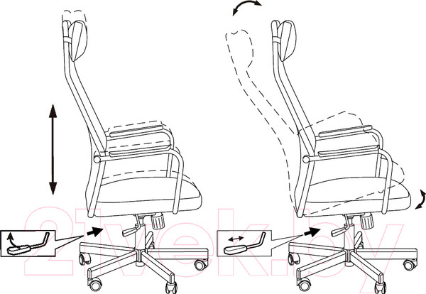 Изображение товара Кресло офисное Бюрократ KB-5M (черный TW-01 3C11/сетка/черный)