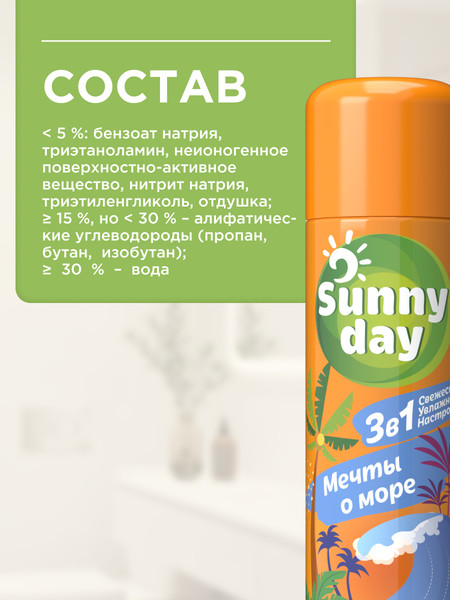 Изображение товара Освежитель воздуха Sunny Day Мечты о море (300мл)