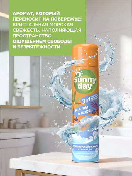 Изображение товара Освежитель воздуха Sunny Day Мечты о море (300мл)