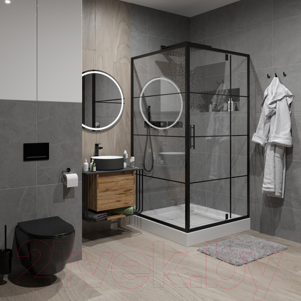 Изображение товара Душевой уголок Niagara Nova NG-0280-08 Black 80x80