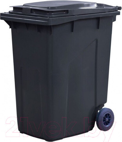 Изображение товара Контейнер для мусора Эдванс 360л, с крышкой (пластик, серый)