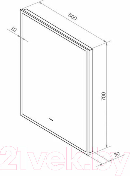 Изображение товара Зеркало Континент Amer Led 60x70 (черная окантовка)