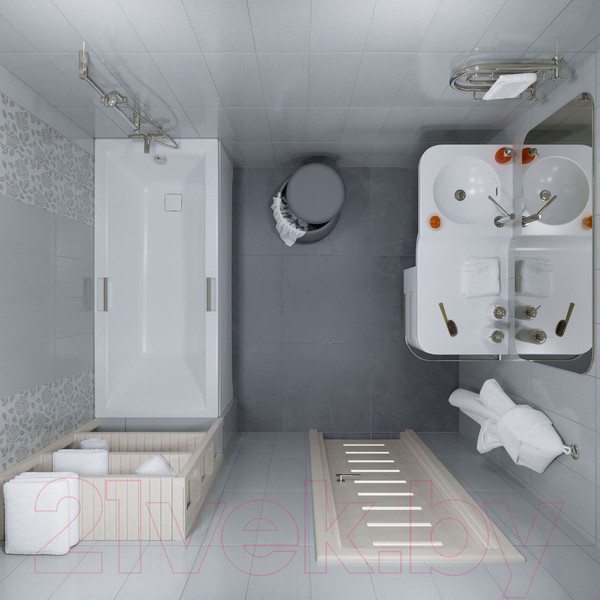 Изображение товара Ванна акриловая Triton Алекса 150x75 Стандарт Flat (с гидромассажем)