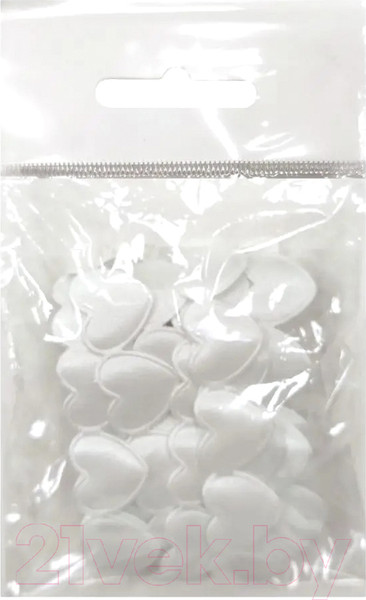 Изображение товара Тесьма декоративная No Brand Сердце / 2306А (3м, белый)