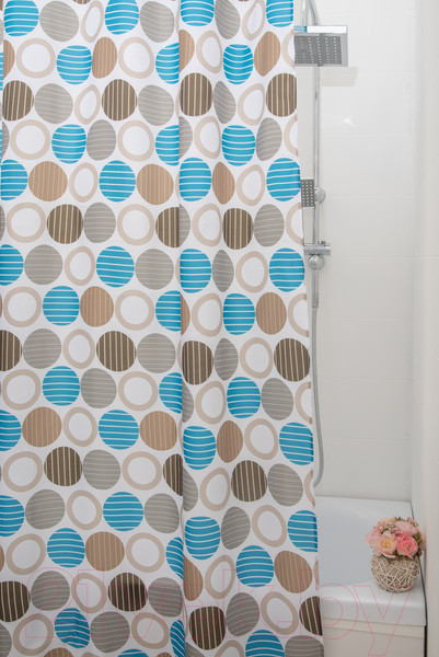 Изображение товара Шторка-занавеска для ванны Primanova Dots D-18592