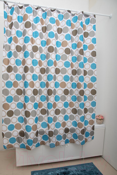 Изображение товара Шторка-занавеска для ванны Primanova Dots D-18592