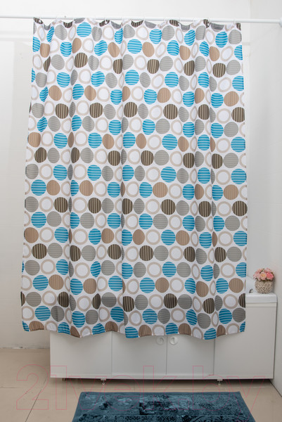 Изображение товара Шторка-занавеска для ванны Primanova Dots D-18592