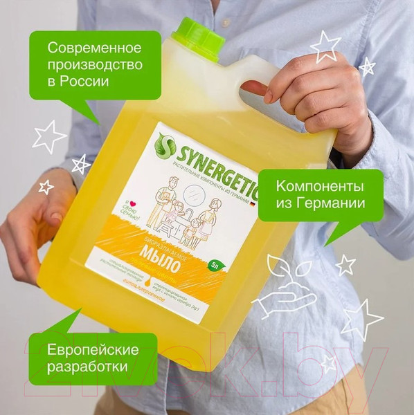 Изображение товара Мыло жидкое Synergetic Биоразлагаемое. Полевые цветы (5л)