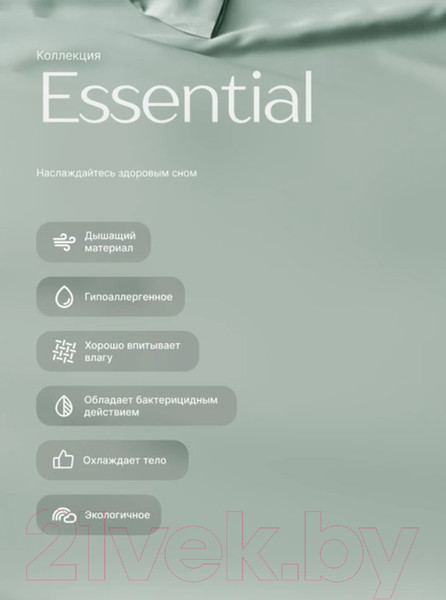 Изображение товара Комплект постельного белья GoodNight Essential Евро / 368212 (зеленый)