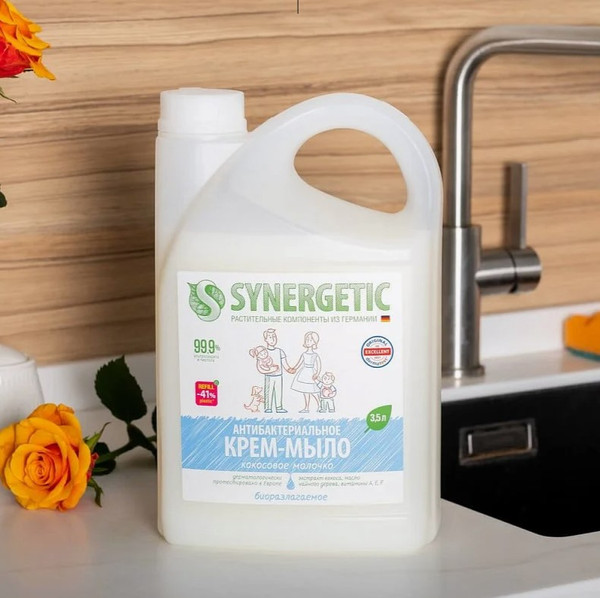 Изображение товара Мыло жидкое Synergetic Кокосовое молочко (3.5л)