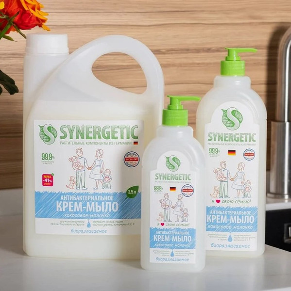 Изображение товара Мыло жидкое Synergetic Кокосовое молочко (3.5л)