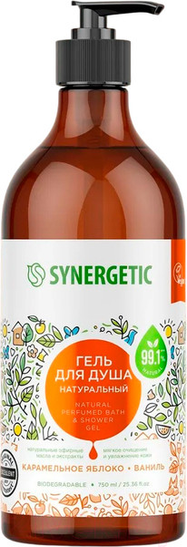 Изображение товара Гель для душа Synergetic Натуральный Биоразлагаемый Карамельное яблоко и ваниль (750мл)
