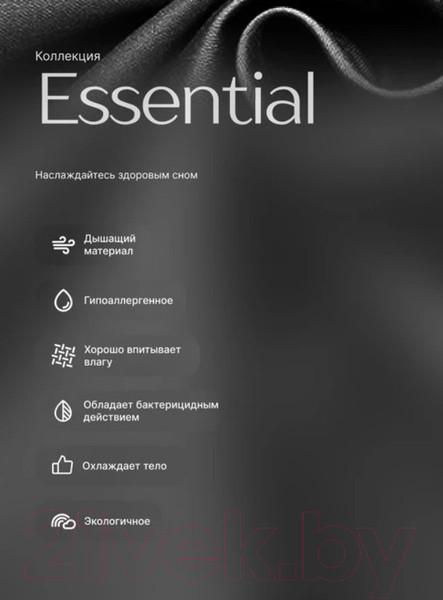 Изображение товара Комплект постельного белья GoodNight Essential Евро / 400384 (черный)