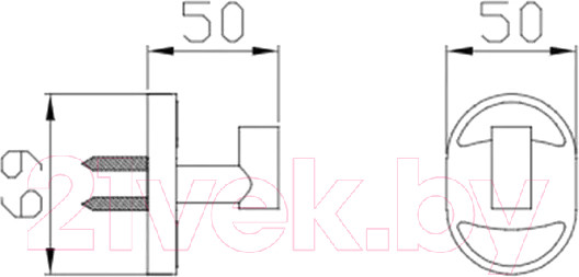 Изображение товара Крючок для ванной Potato P2905-1