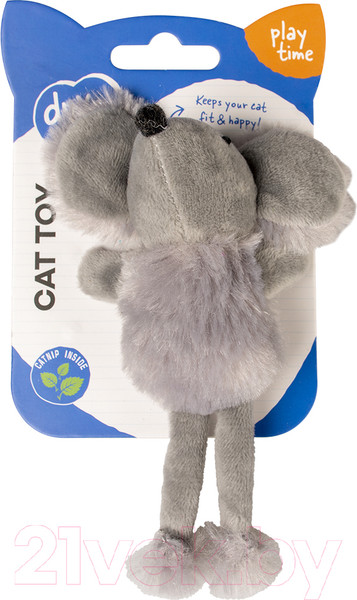 Изображение товара Игрушка для кошек Duvo Plus Ушастая мышка / 12083/DV (серый)