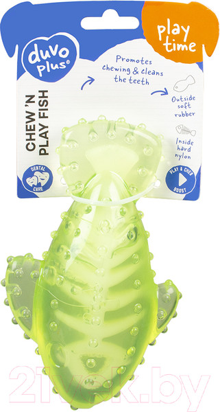 Изображение товара Игрушка для собак Duvo Plus Рыбка / 12434/DV (салатовый)