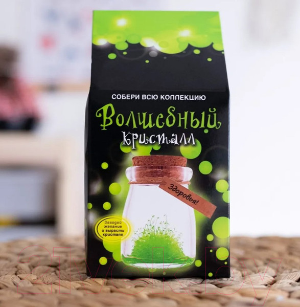 Изображение товара Набор для выращивания кристаллов Волшебный кристалл Кристалл с пожеланием Здоровья / k2