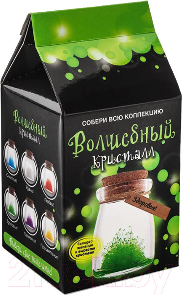 Изображение товара Набор для выращивания кристаллов Волшебный кристалл Кристалл с пожеланием Здоровья / k2