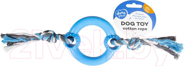 Изображение товара Игрушка для собак Duvo Plus Кольцо с веревками / 4705064/DV (синий)