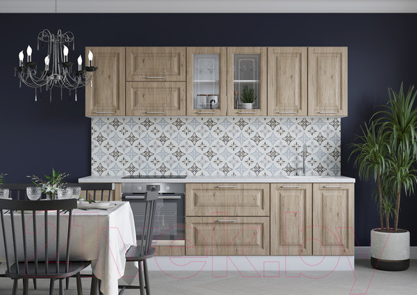 Изображение товара Шкаф навесной для кухни Горизонт Мебель Классик 40 угловой (рустик натуральный)