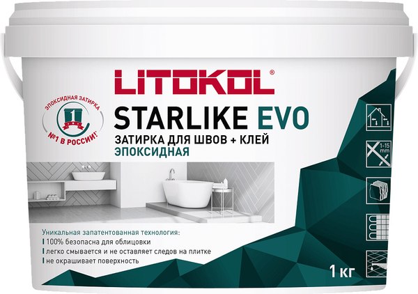 Изображение товара Фуга эпоксидная Litokol Эпоксидная Starlike Evo S.100 (1кг, экстра белый)