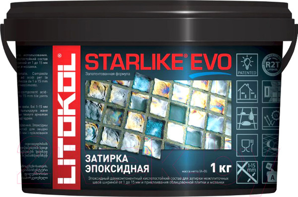 Изображение товара Фуга эпоксидная Litokol Эпоксидная Starlike Evo 110 (1кг, серый перламутр)