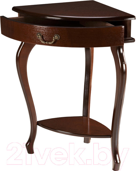 Изображение товара Консольный столик Мебелик Элегант угловой (орех)
